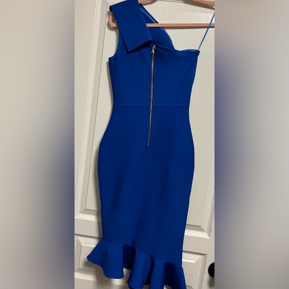 Classy royal blue one-shoulder body-con dress! - Picture 2 of 2